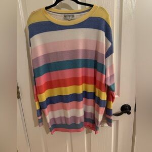 Wildfox Multicolor/Rainbow Striped Sweatshirt